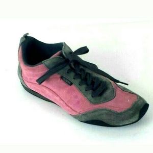 Guess women's suede pink sneakers working shoes